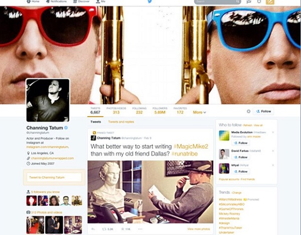 Imagem mostra página de novo perfil do Twitter
